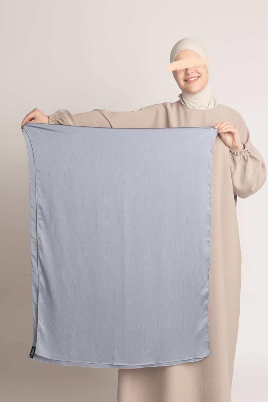 Satin Crinkle Hijab - Aquamarine