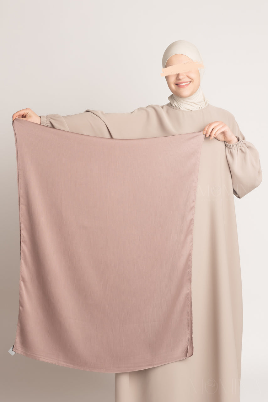 Satin Crinkle Hijab - Bronzed