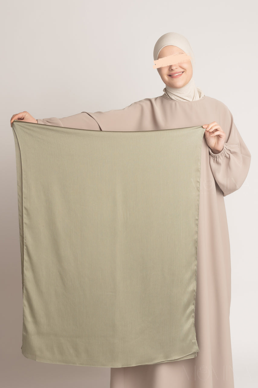 Satin Crinkle Hijab - Comet