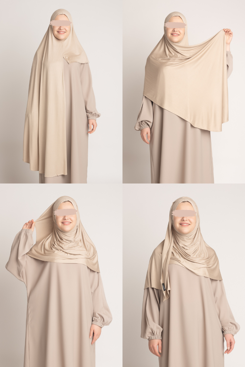 Instant Jersey Hijab - Mahogany
