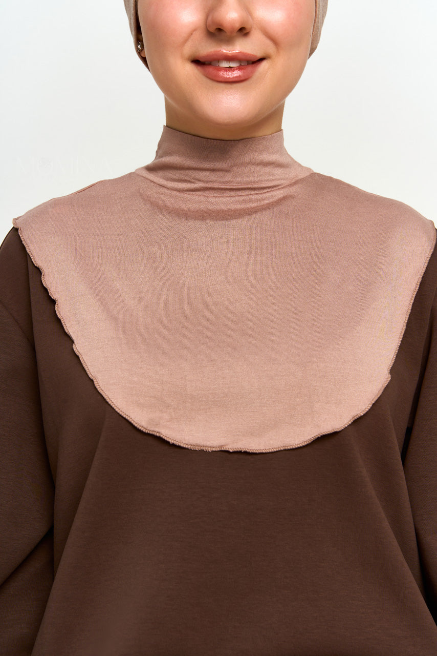 Modest Neck Cover - Mocha Blush