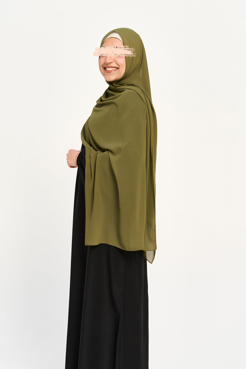 Premium Chiffon Hijab - Asparagus