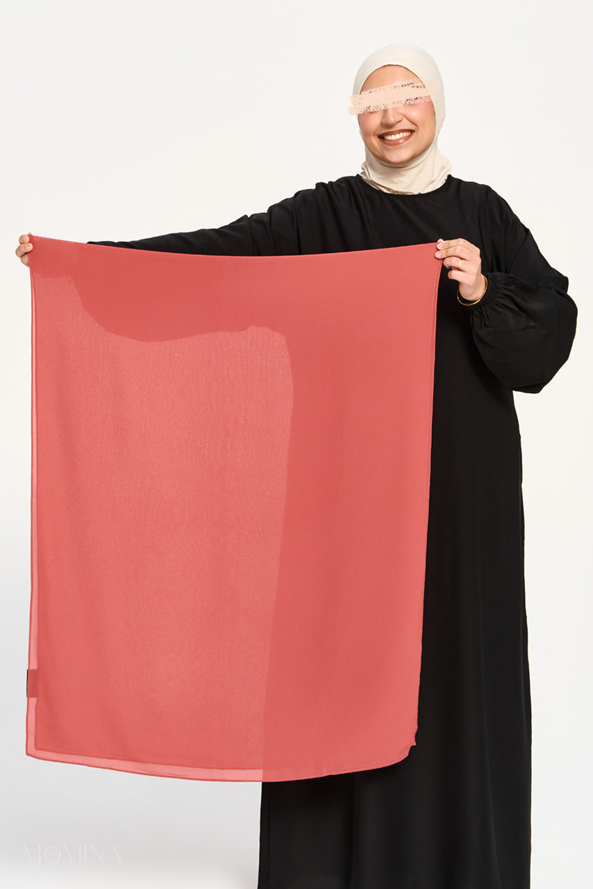 Premium Chiffon Hijab - Grapefruit