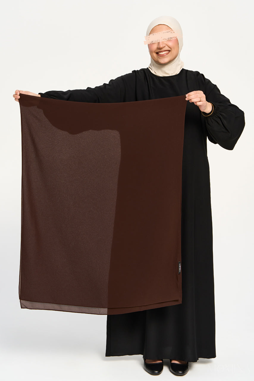 Premium Chiffon Hijab - Lava Cake