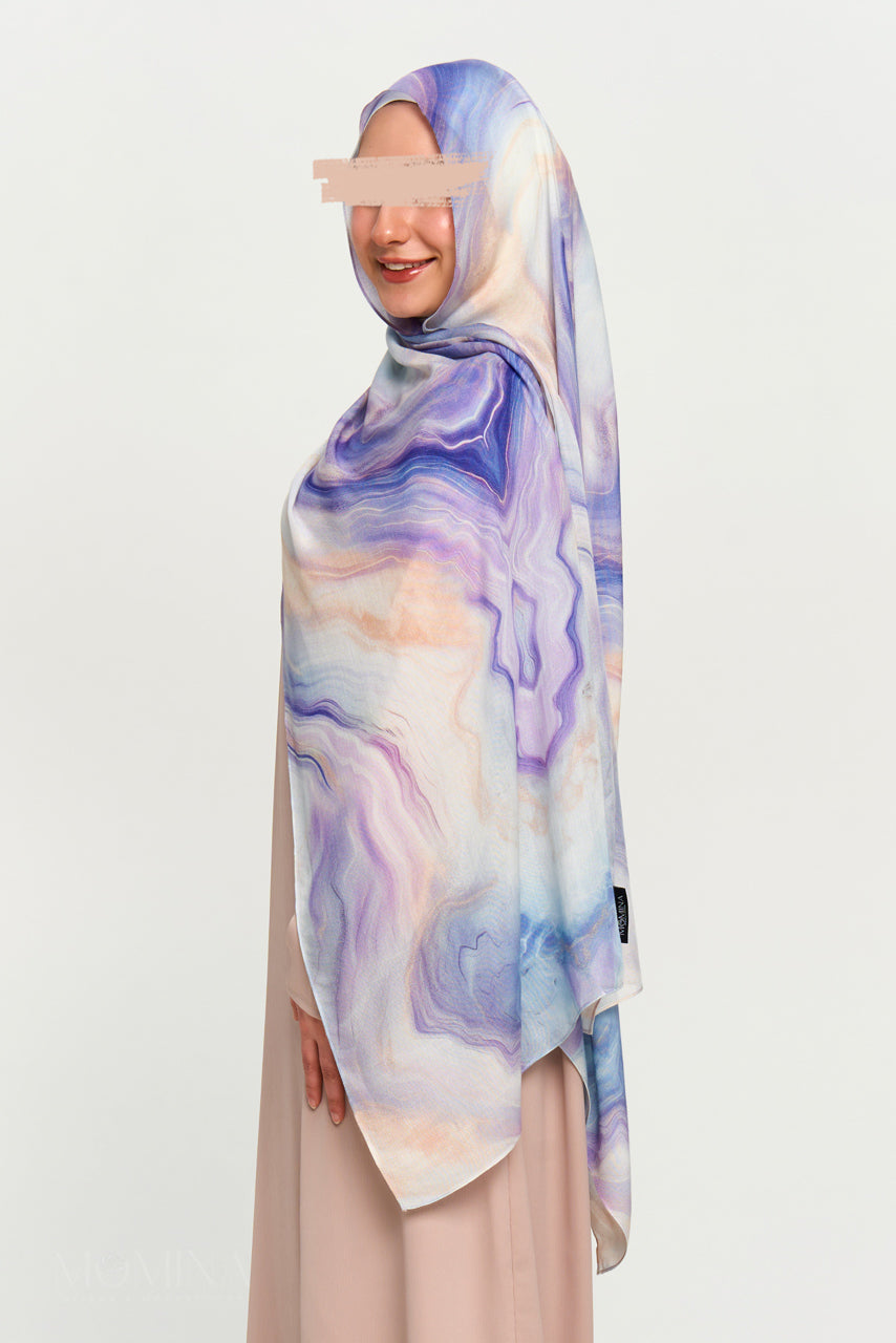 Printed Modal Hijab - Lilac Quartz