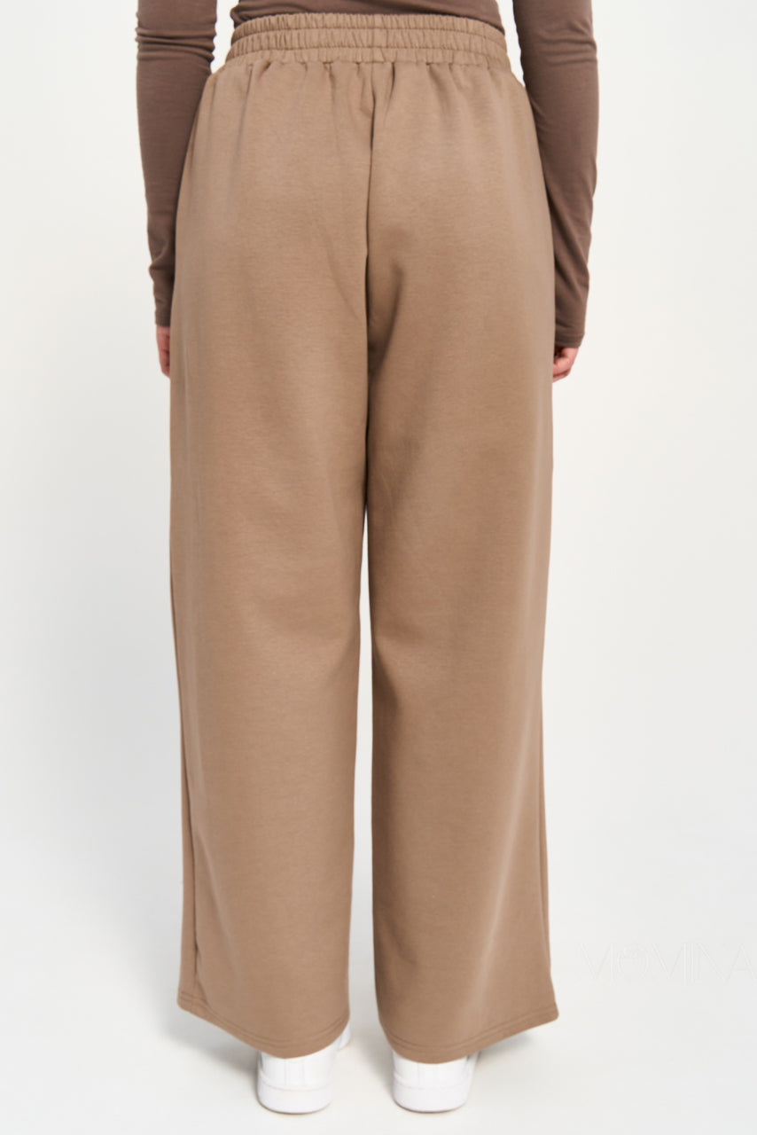 Raha Wide Leg Pants - Latte