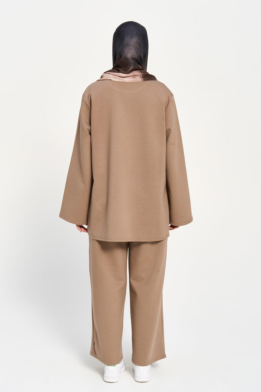 Raha Two-Piece Lounge Set - Latte