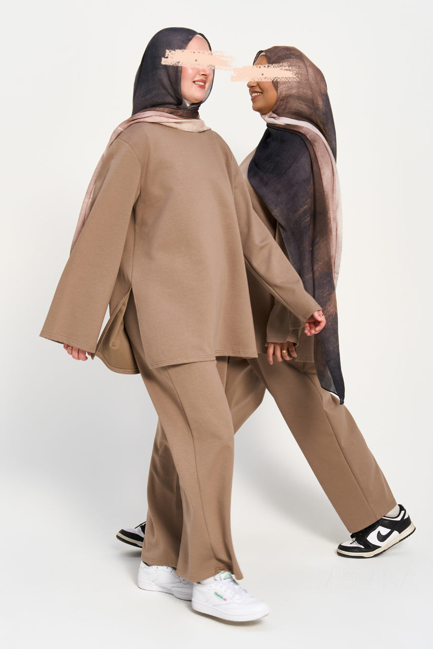 Raha Two-Piece Lounge Set - Latte