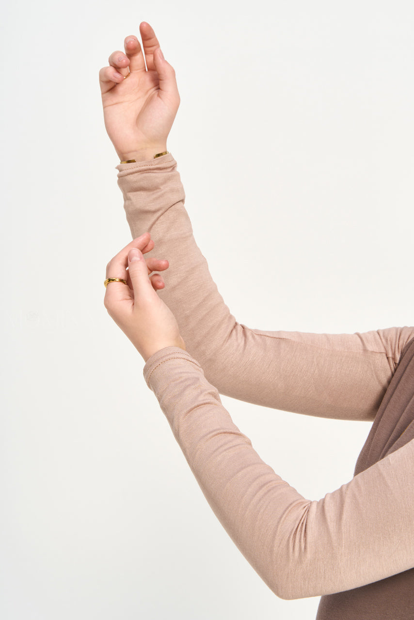 Seamless Arm Sleeve - Taupe