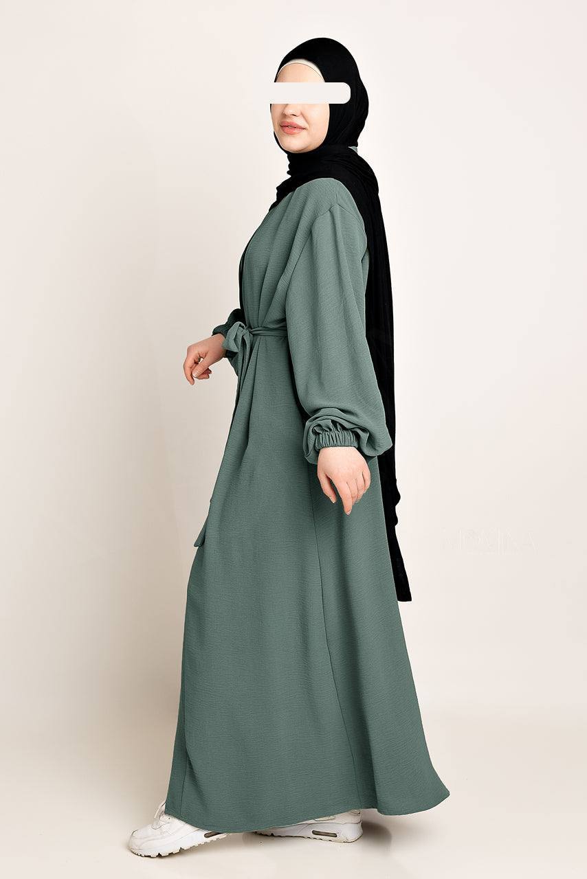 Amani Textured Abaya Inner - Cocoa Brown