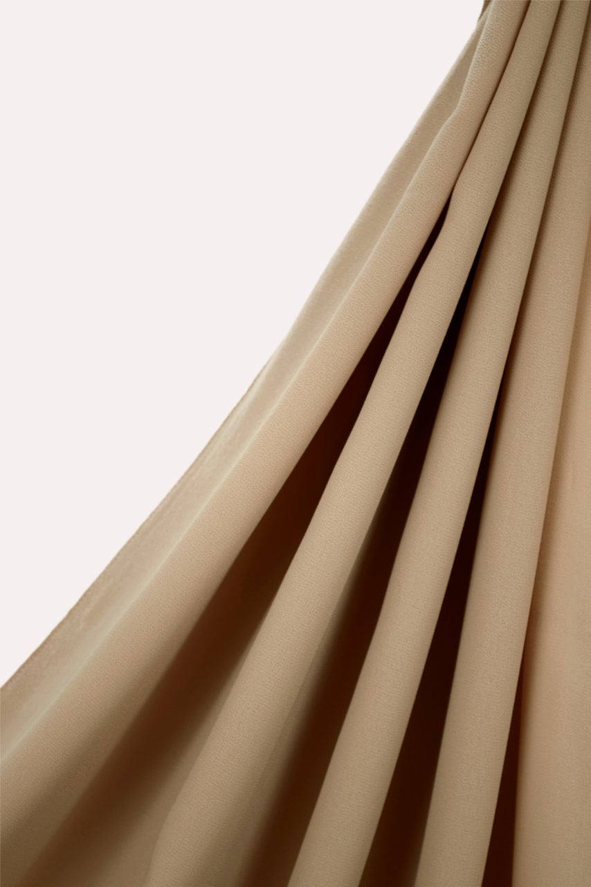 Hanging Maxi Chiffon Hijab in Warm Sand by Momina Hijabs