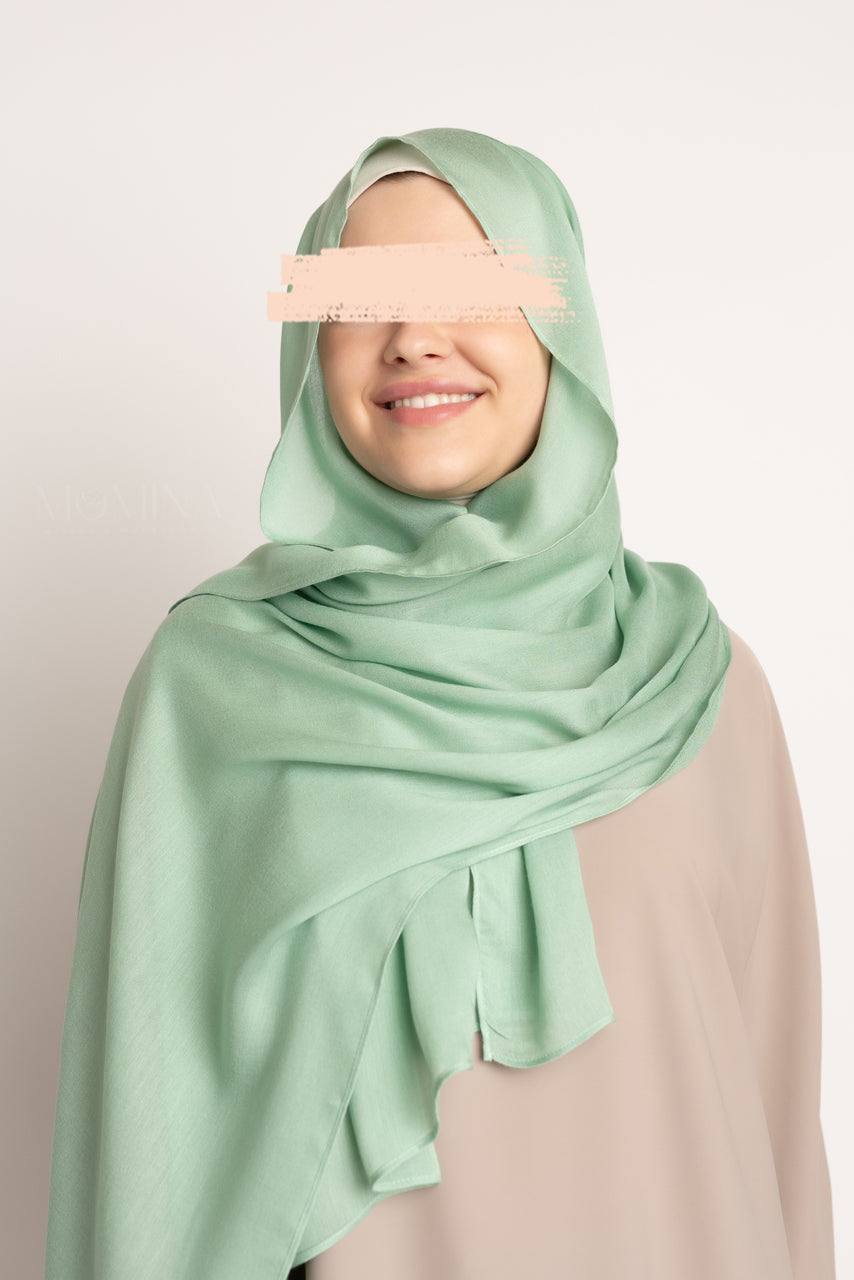 slim fit dress slacks Luxury Modal Hijab - Tea Green