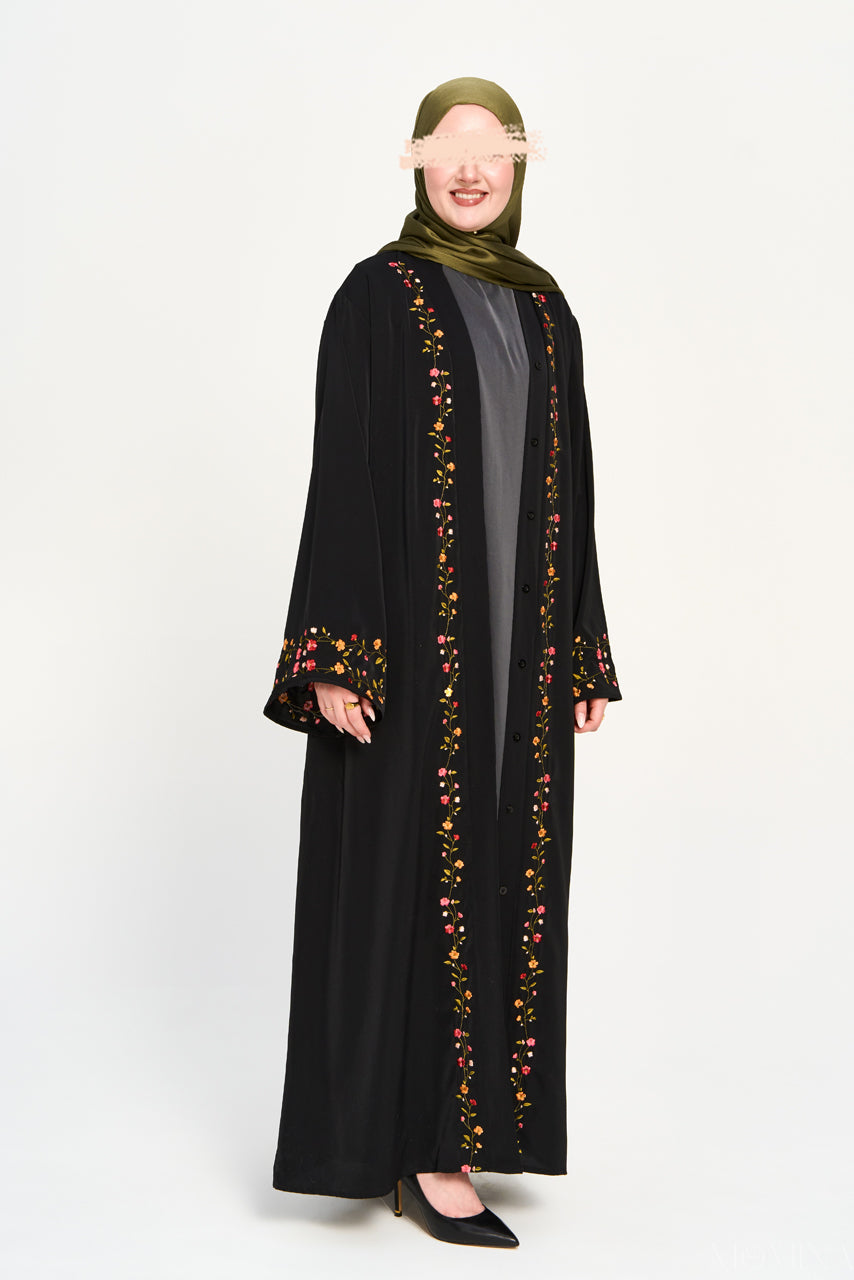 Amal Embroidered Outer - Coal