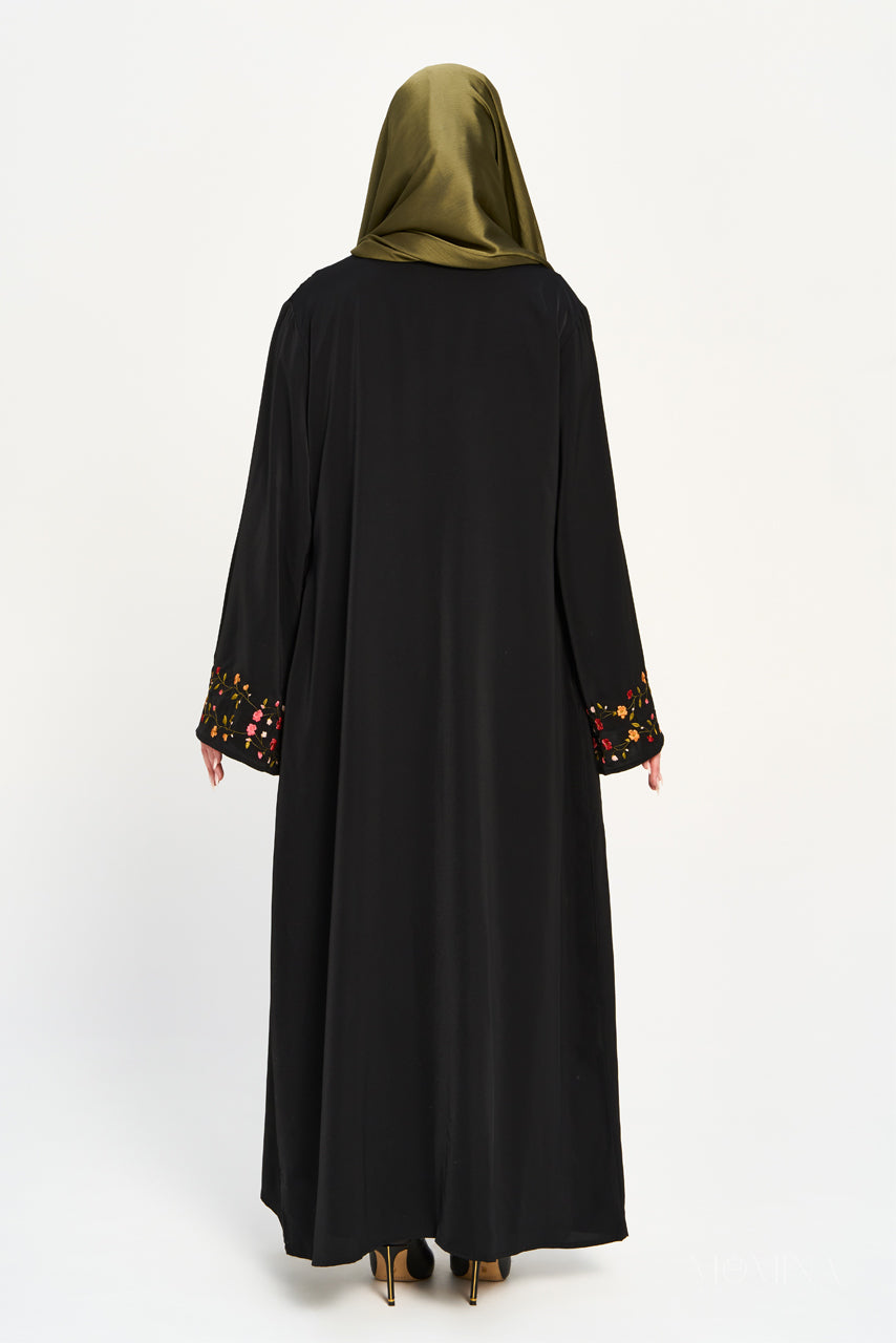 Amal Embroidered Outer - Coal