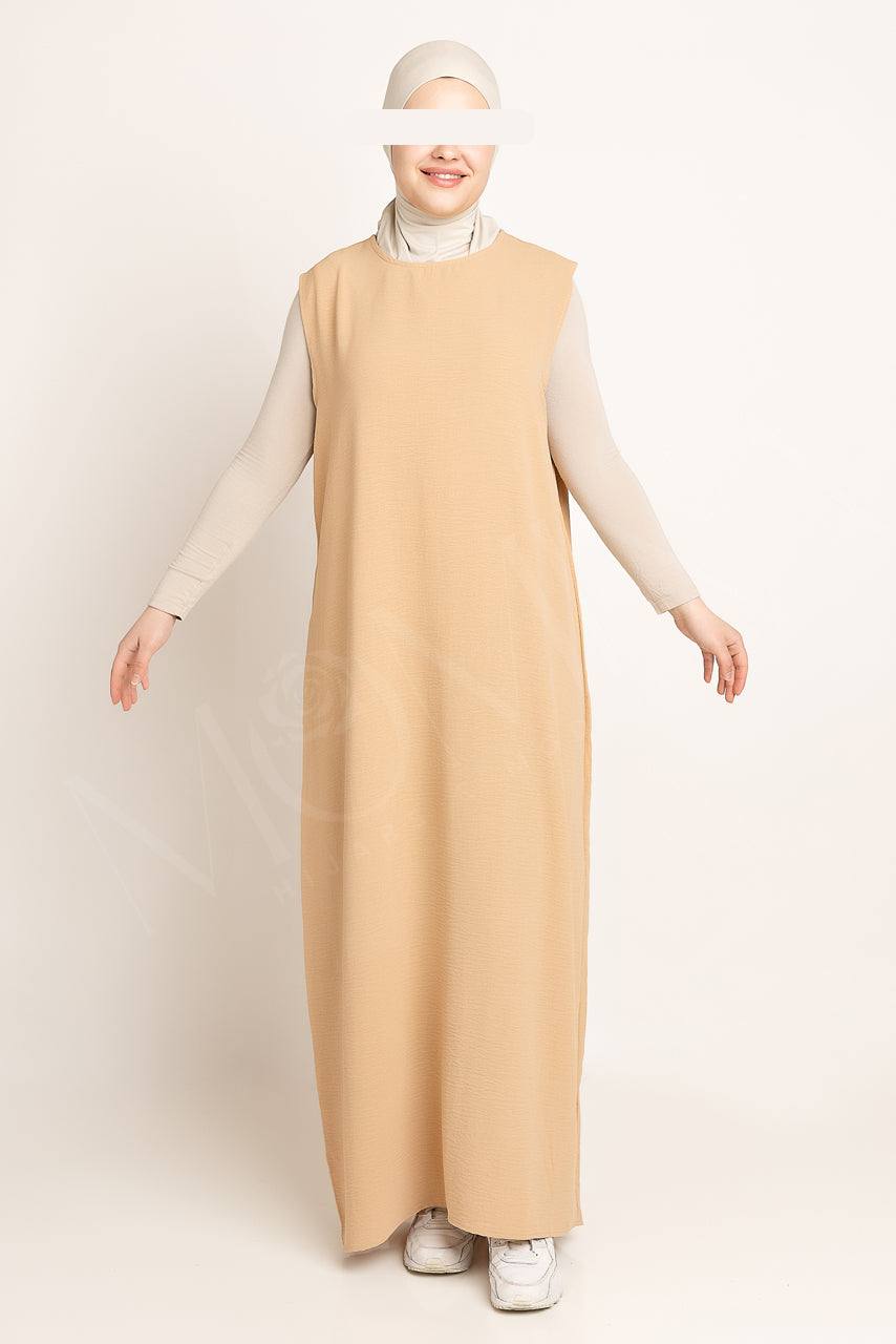 Amani Textured Abaya Set - Peanut - Momina Hijabs & Modestwear ™