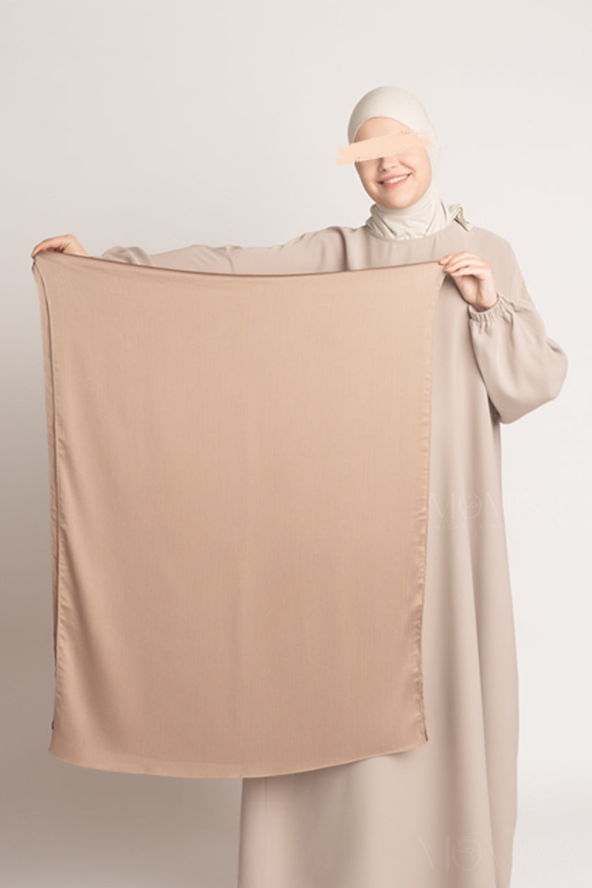 Satin Crinkle Hijab - Antique