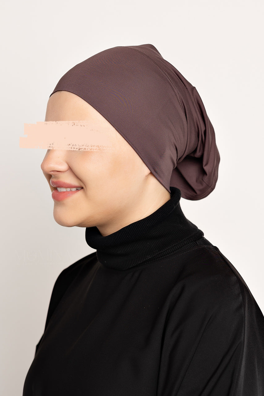 Matching Luxury Modal Hijab & Undercap Set - Black Forest