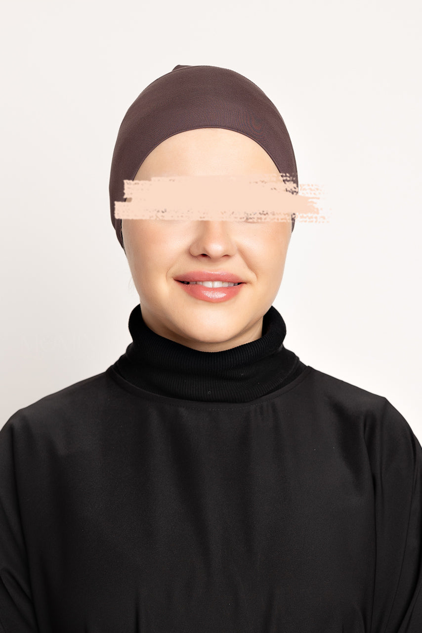 Matching Luxury Modal Hijab & Undercap Set - Black Forest