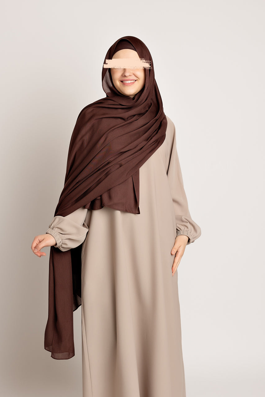 Matching Luxury Maxi Modal Hijab & Undercap Set - Bark