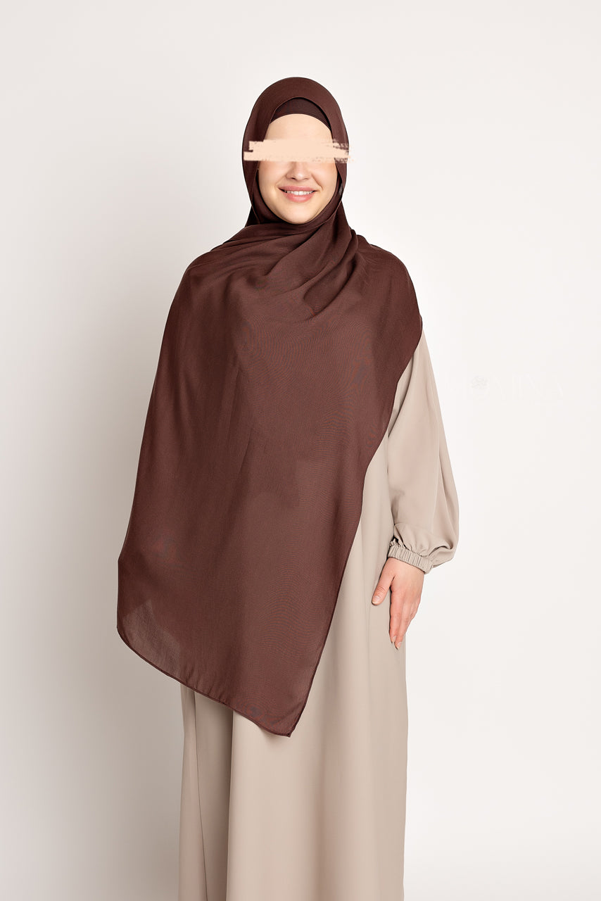 Matching Luxury Modal Hijab & Undercap Set - Bark