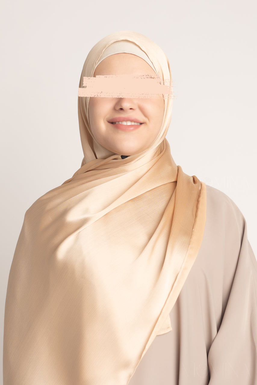 Hijab en satin de soie froissé - Charmed