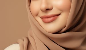 close up shot of a hijabi wearing a classic chiffon hijab