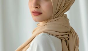 Close up shot of a hijabi wearing a Classic Maxi Chiffon Hijab