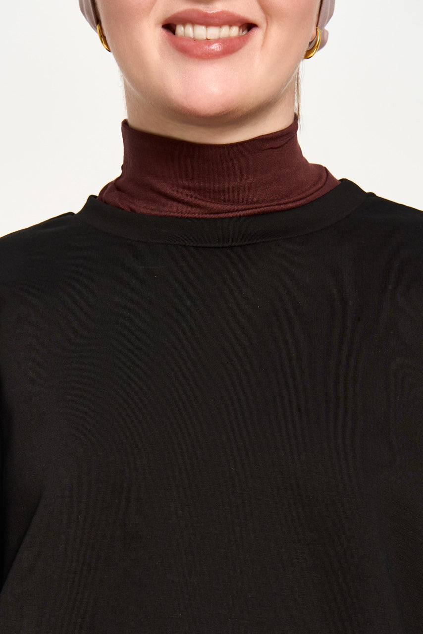 Modest Neck Cover - Dark Walnut