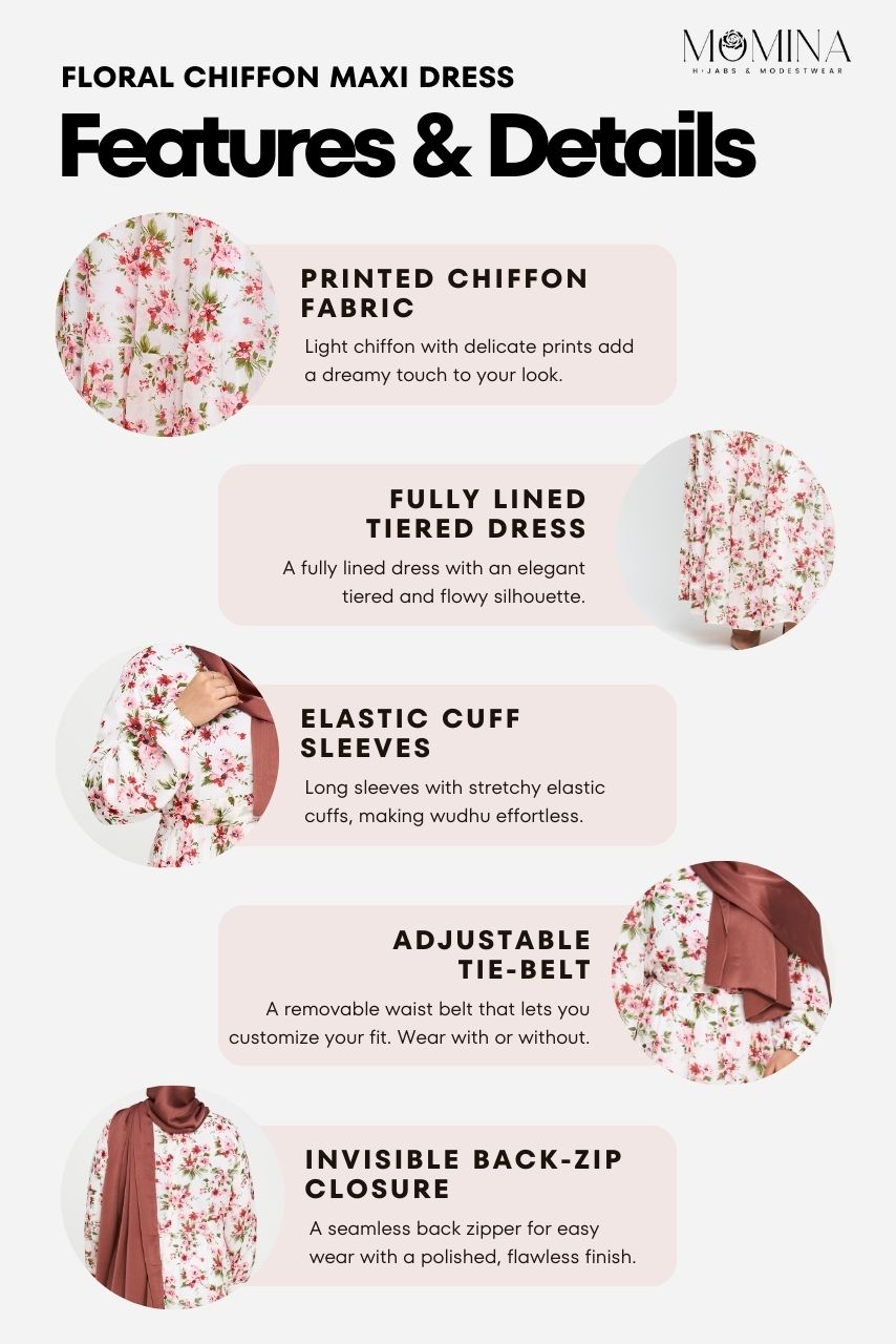 Floral Maxi Chiffon Dress - Bloom