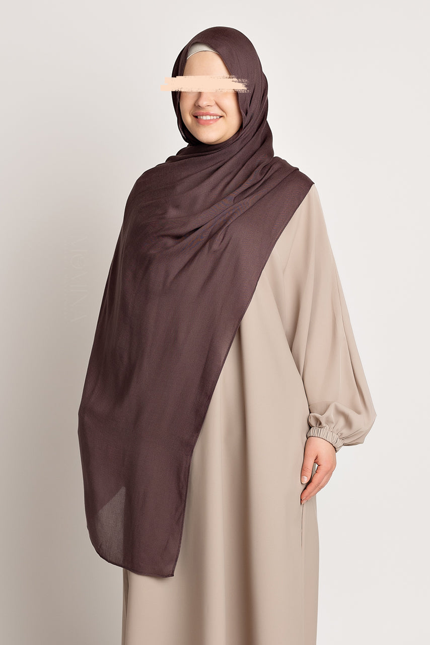 Matching Luxury Modal Hijab & Undercap Set - Black Forest