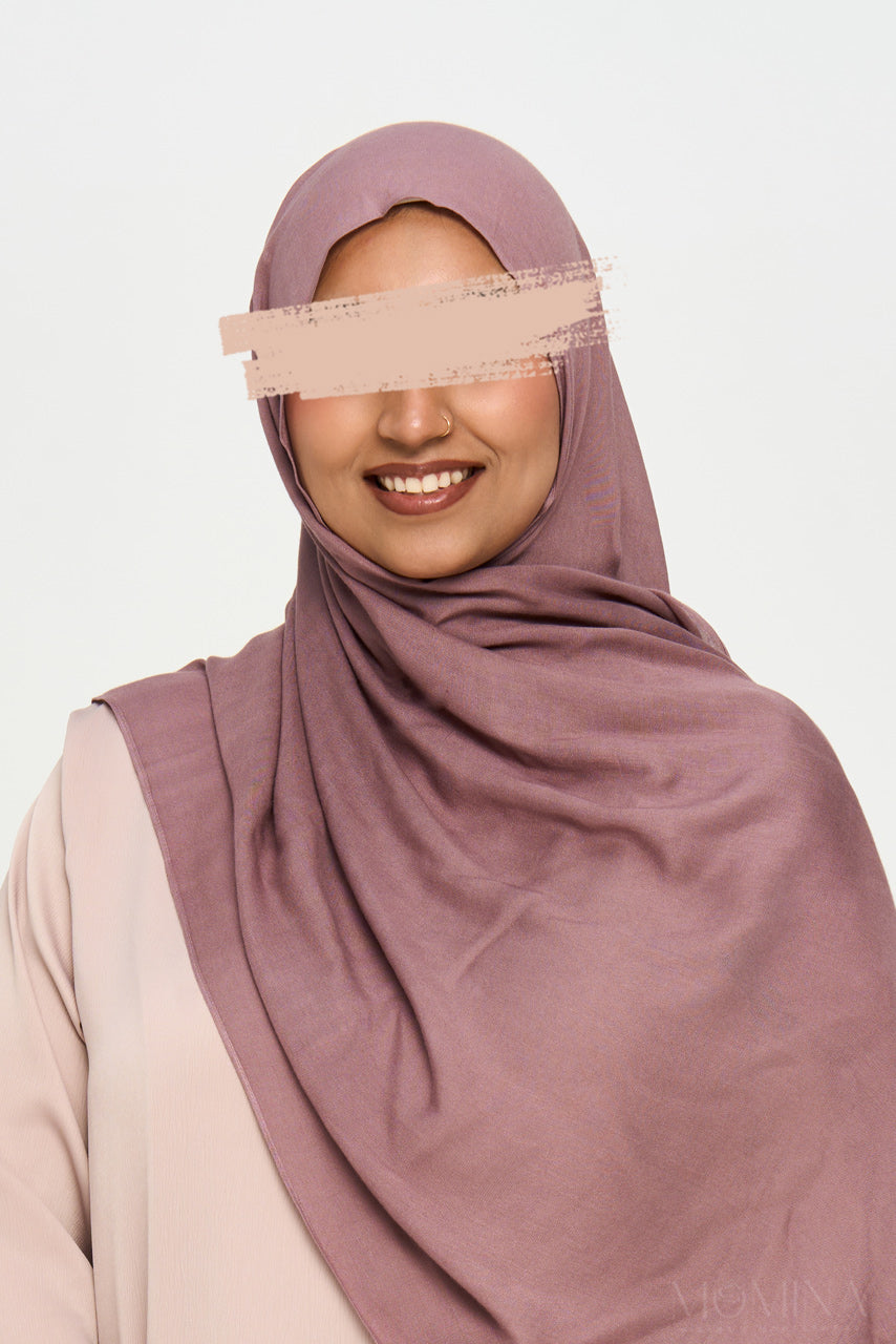 Luxury Modal Hijab - Deep Mauve