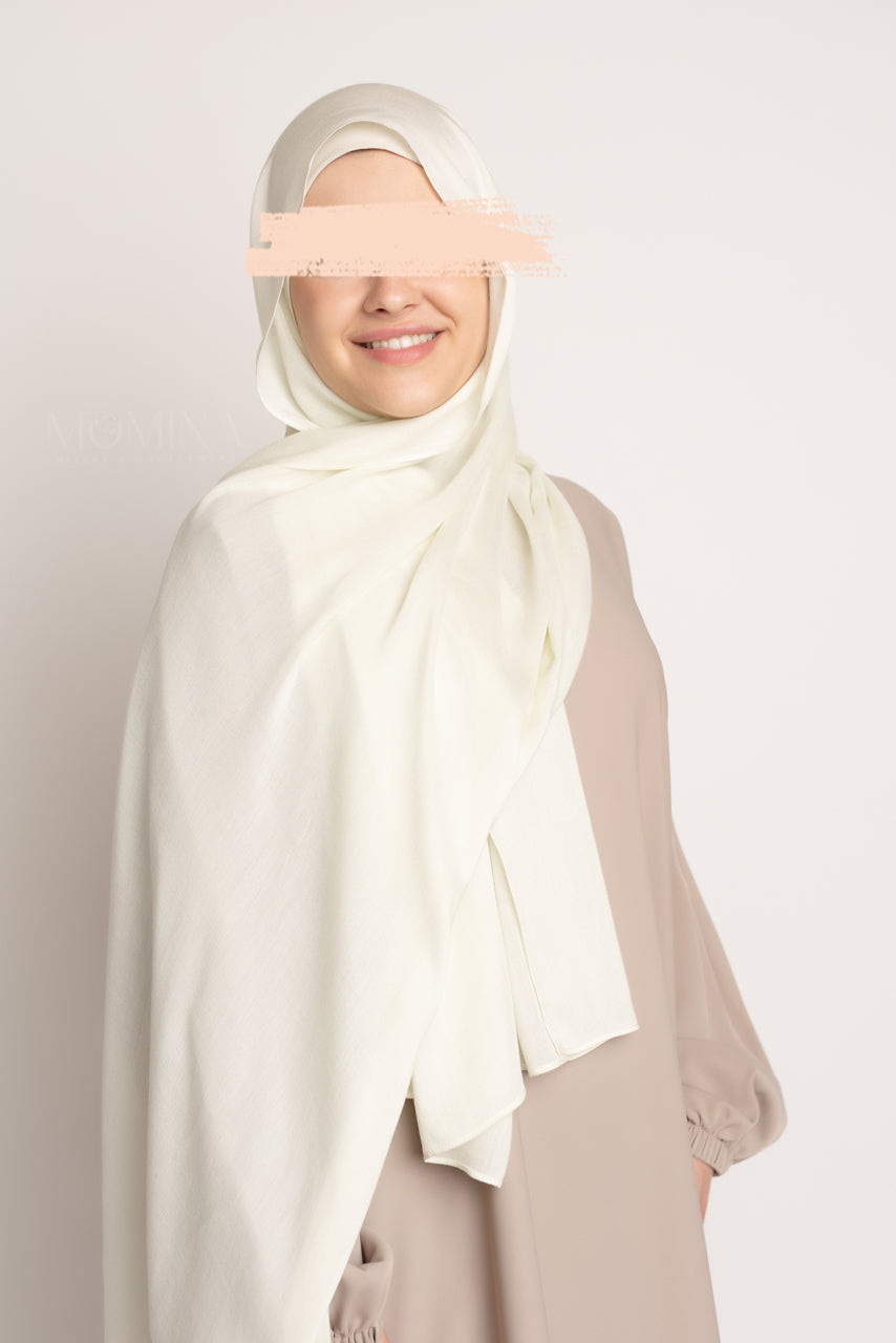 Luxury Modal Hijab - Eggshell