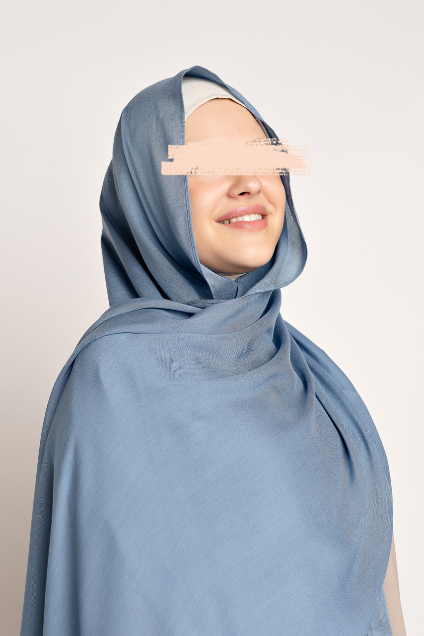 Luxury Modal Hijab - Faded Denim