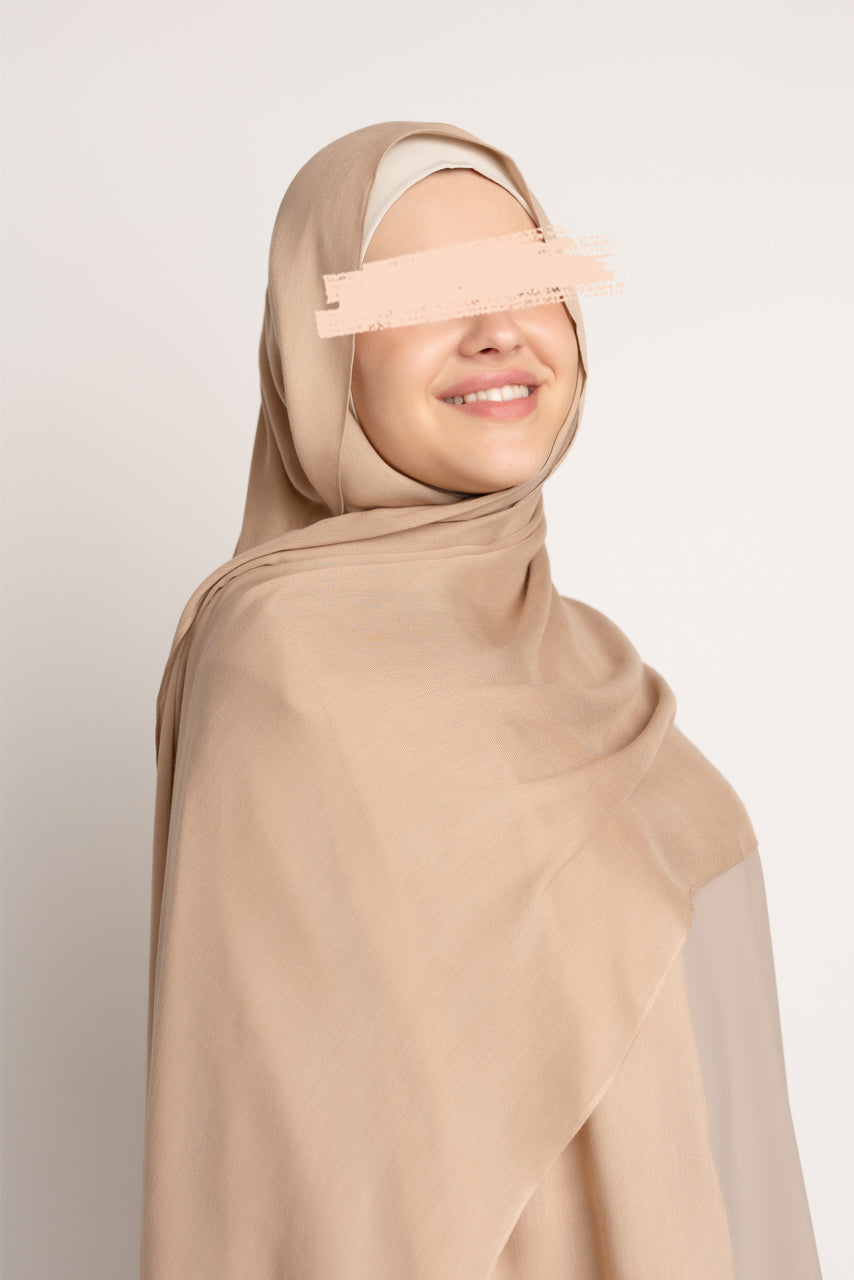 Luxury Modal Hijab - Wheat