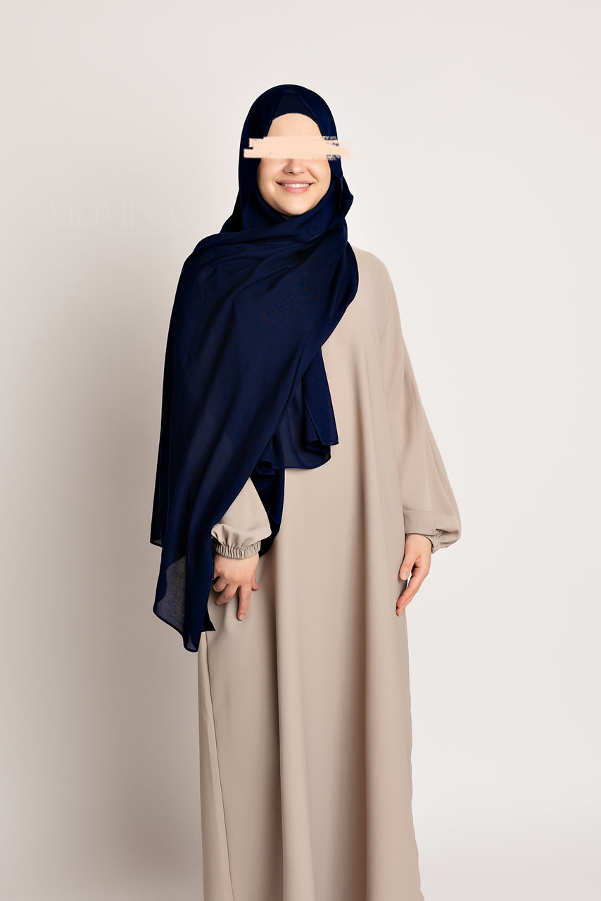 Matching Luxury Modal Hijab & Undercap Set - Ocean Blue