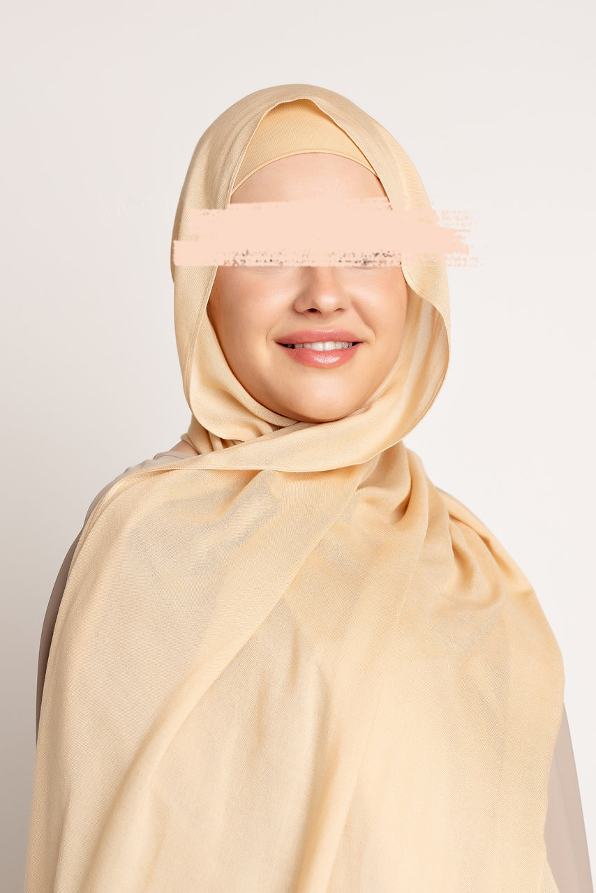 Matching Luxury Modal Hijab & Undercap Set - Cold Brew