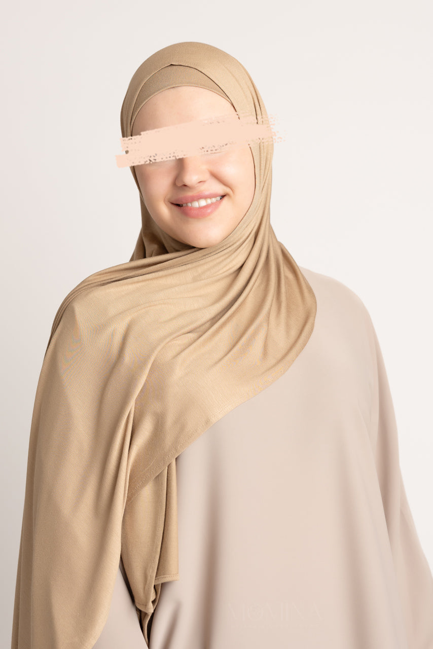 Matching Premium Jersey Hijab & Undercap Set - Buttercup