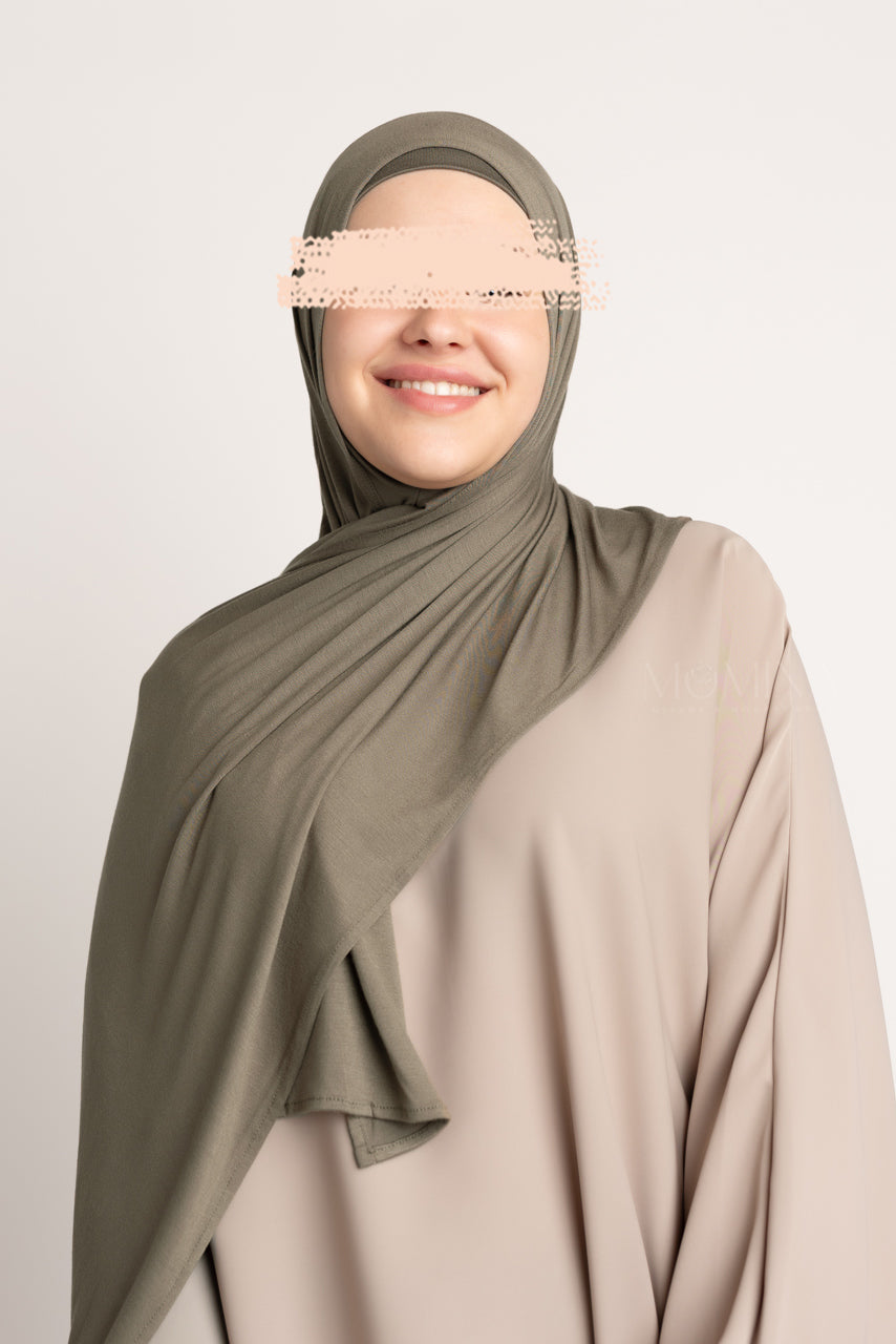 Matching Premium Jersey Hijab & Undercap Set - Pigeon