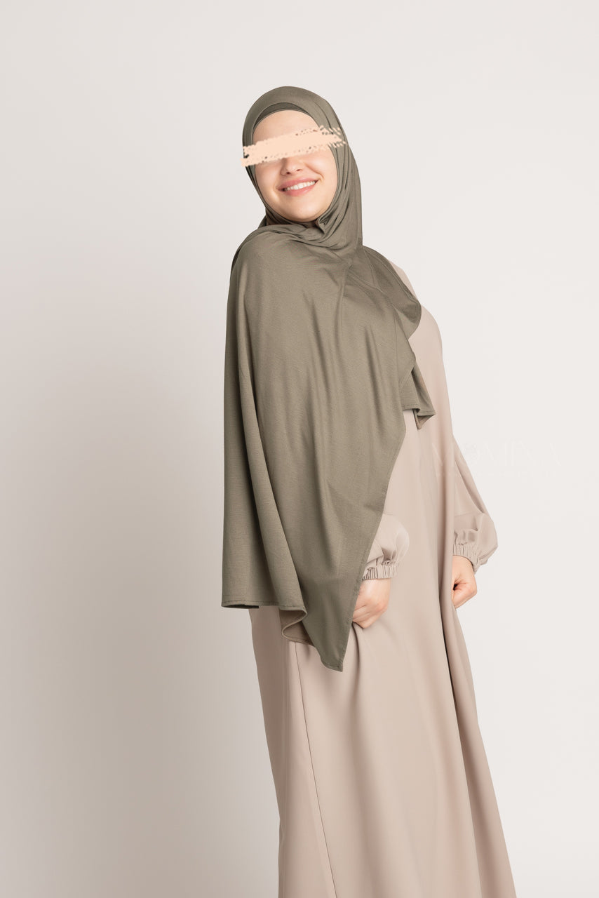 Matching Premium Jersey Hijab & Undercap Set - Pigeon