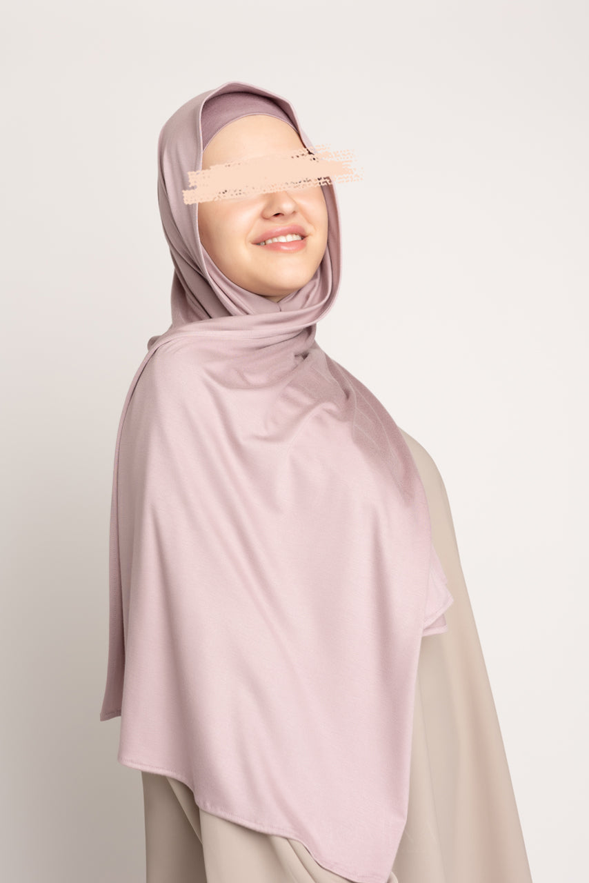 Matching Premium Jersey Hijab & Undercap Set - Lavender