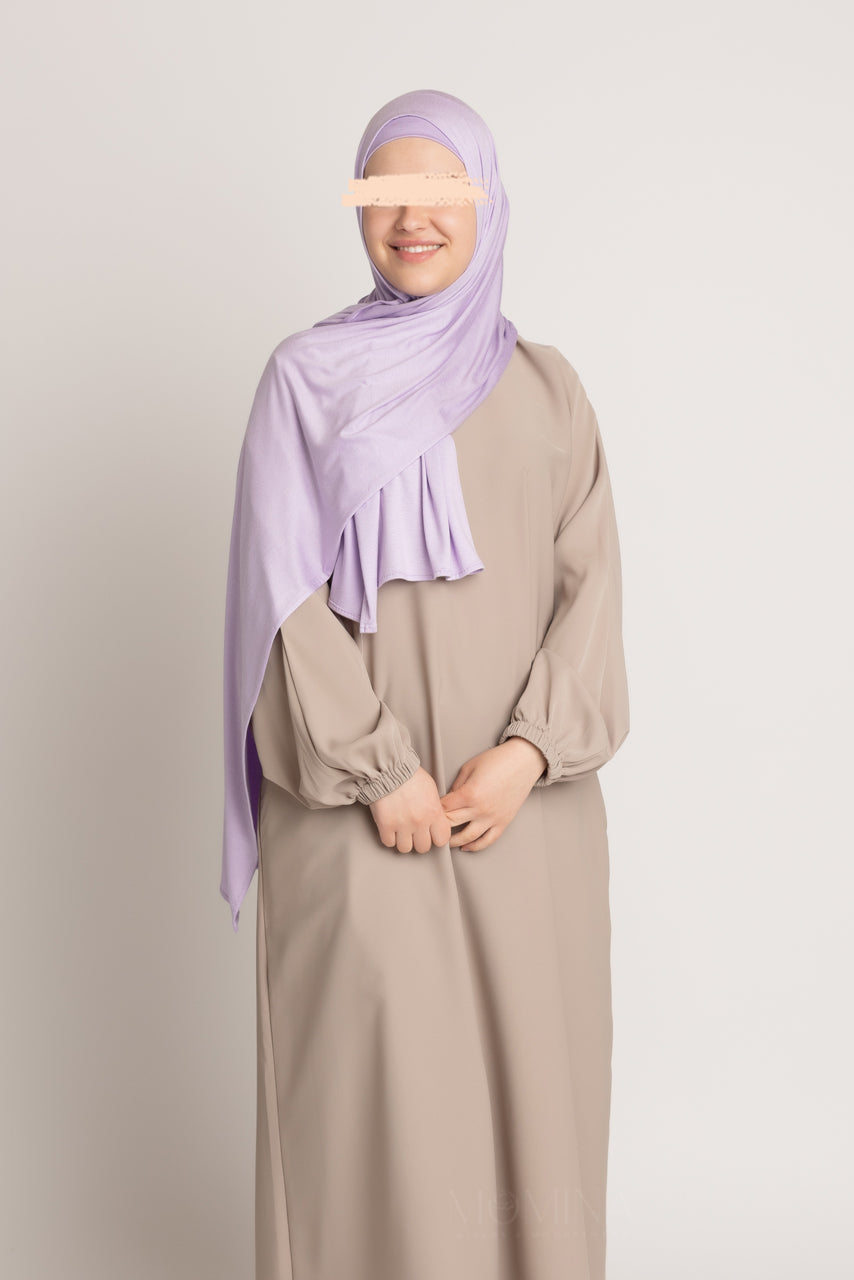 Matching Premium Jersey Hijab & Undercap Set - Lavender Ice