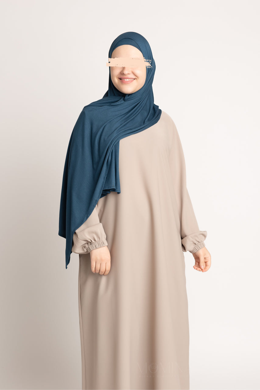 Matching Premium Jersey Hijab & Undercap Set - Peacock