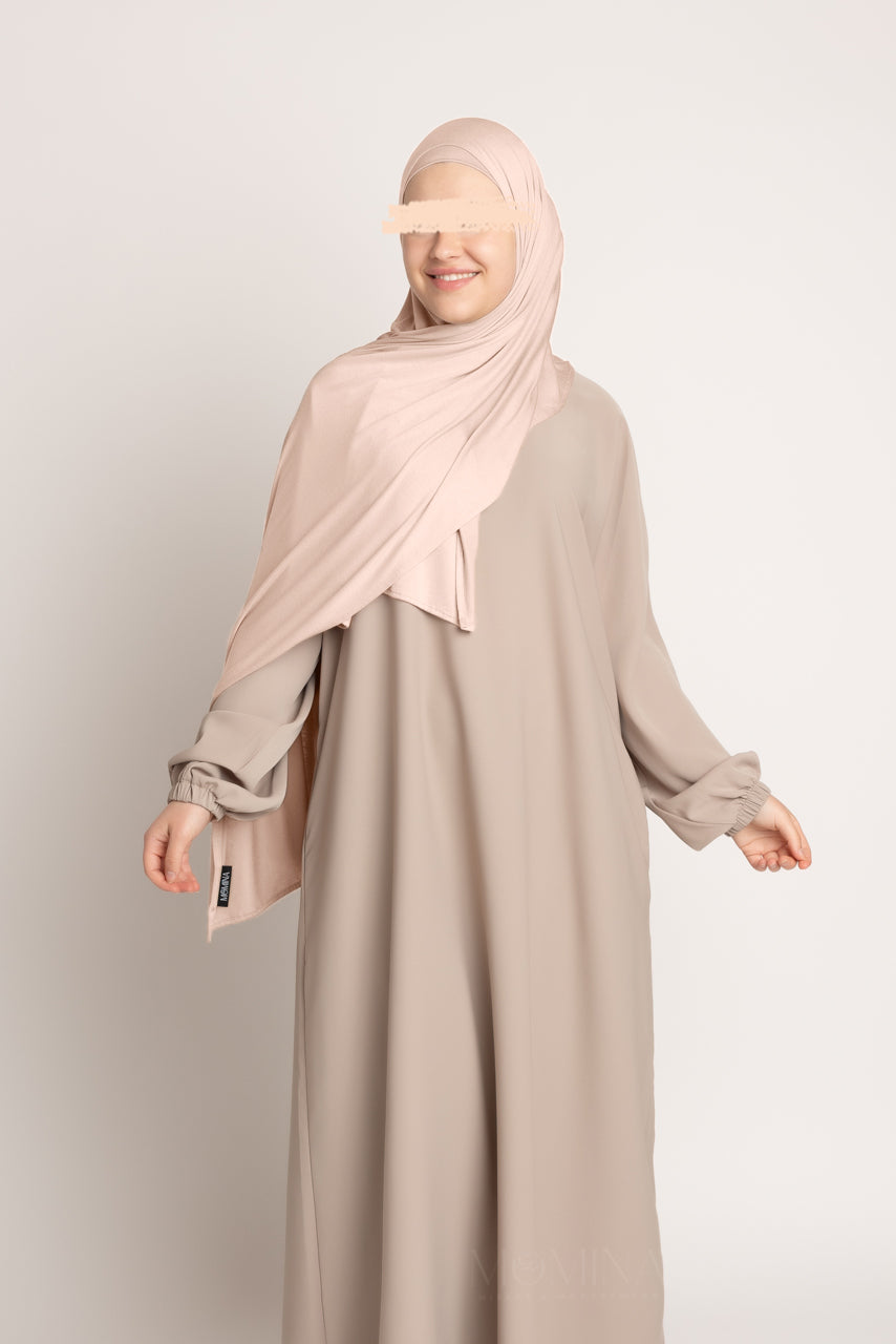 Matching Premium Jersey Hijab & Undercap Set - Praline