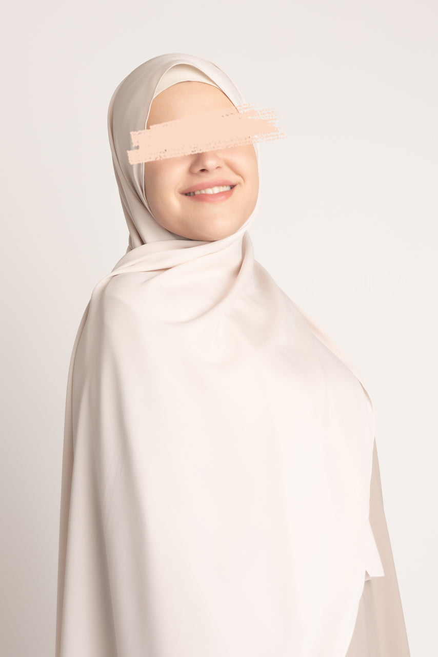 Medina Silk Hijab - Oyster