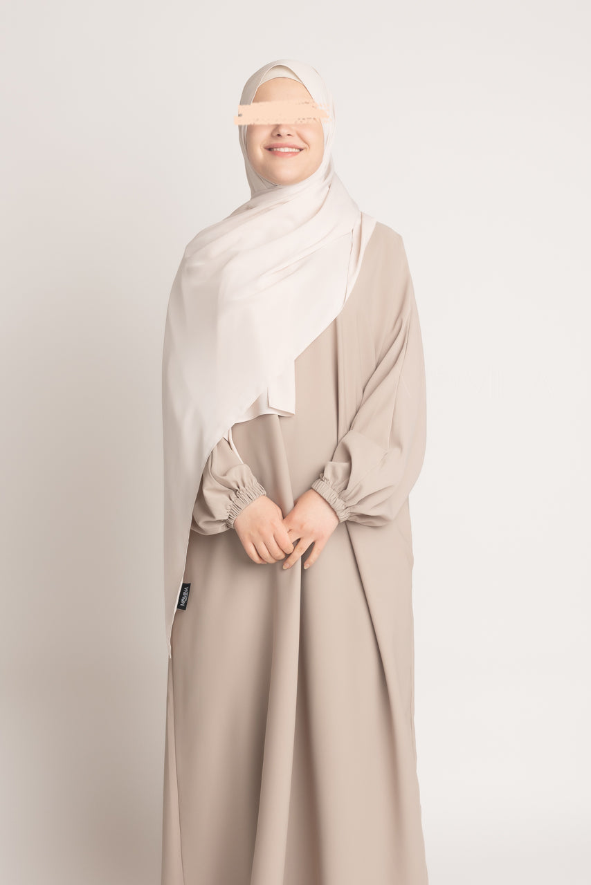 Medina Silk Hijab - Oyster