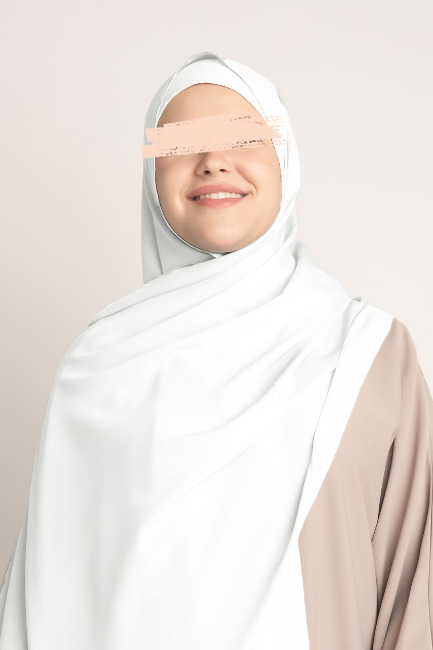 Medina Silk Hijab - Pearl