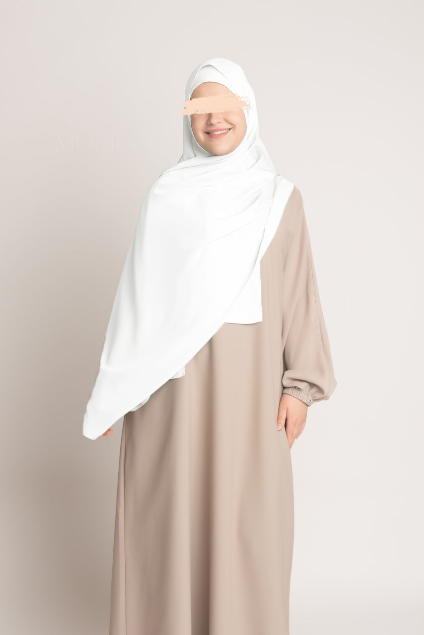 Medina Silk Hijab - Pearl