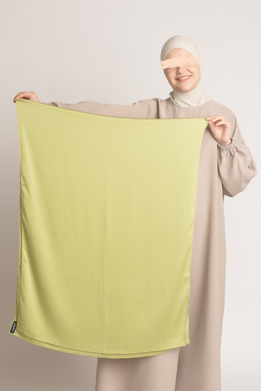 Satin Crinkle Hijab - Peridot