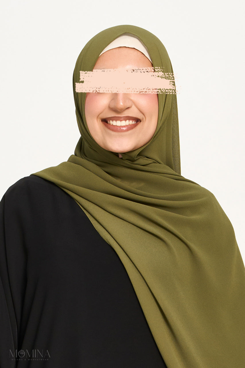 Premium Chiffon Hijab - Asparagus