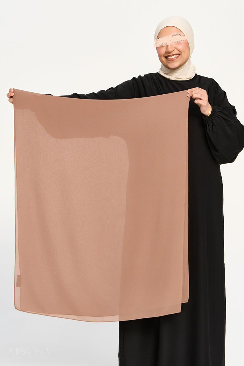 Premium Chiffon Hijab - Chai Latte